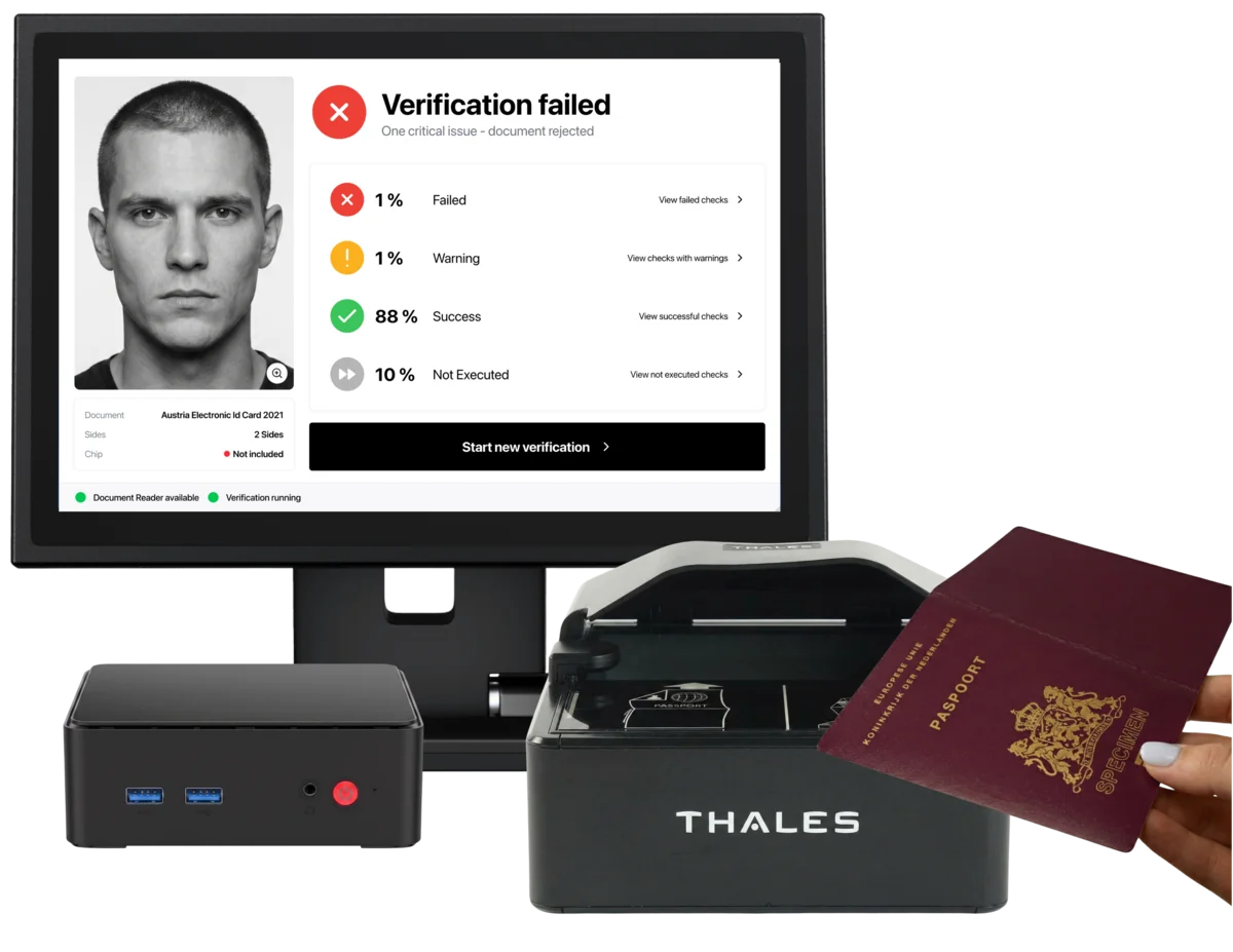 AVE Identity Desktop Station with Thales AT10K document scanner