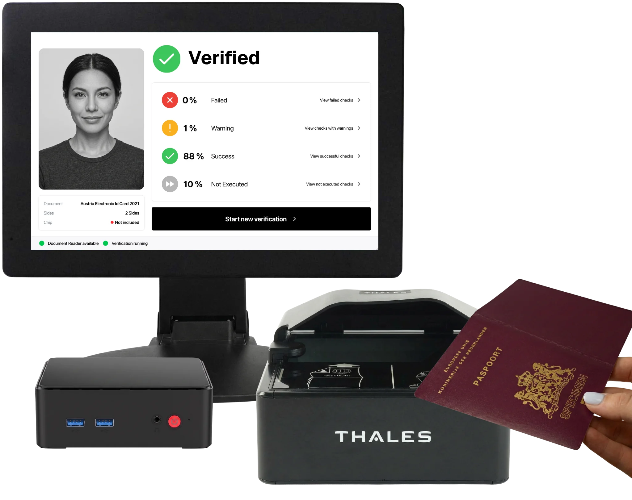 AVE Identity Desktop Station with Thales AT10K document scanner